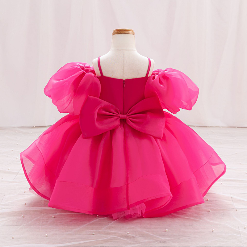 Organza Bow Sleeveless Regular Dresses - image 2