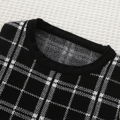 Yarn/wool Yarn Buckle Long Sleeve Regular Two-piece Set - image 15