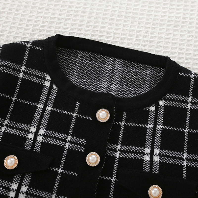 Yarn/wool Yarn Buckle Long Sleeve Regular Two-piece Set - image 12