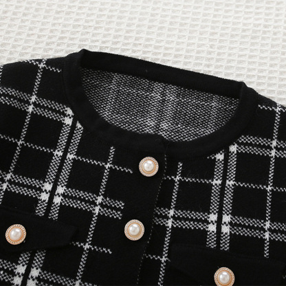 Yarn/wool Yarn Buckle Long Sleeve Regular Two-piece Set - image 12