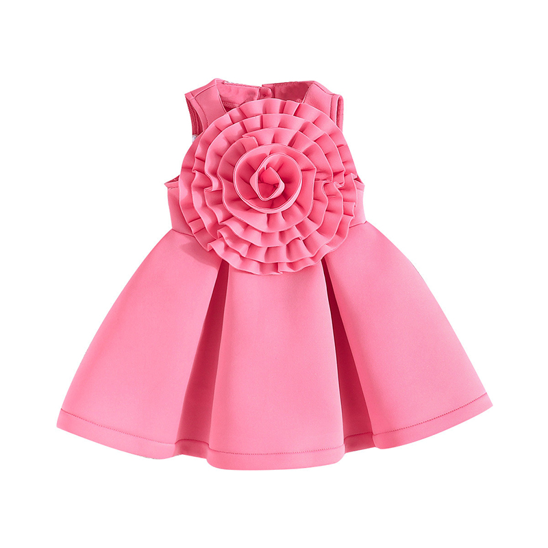 Scuba Knit Rosette Sleeveless Regular Dresses - image 3