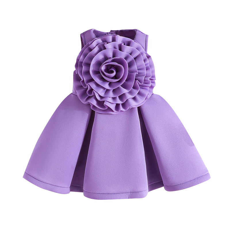 Scuba Knit Rosette Sleeveless Regular Dresses - image 25