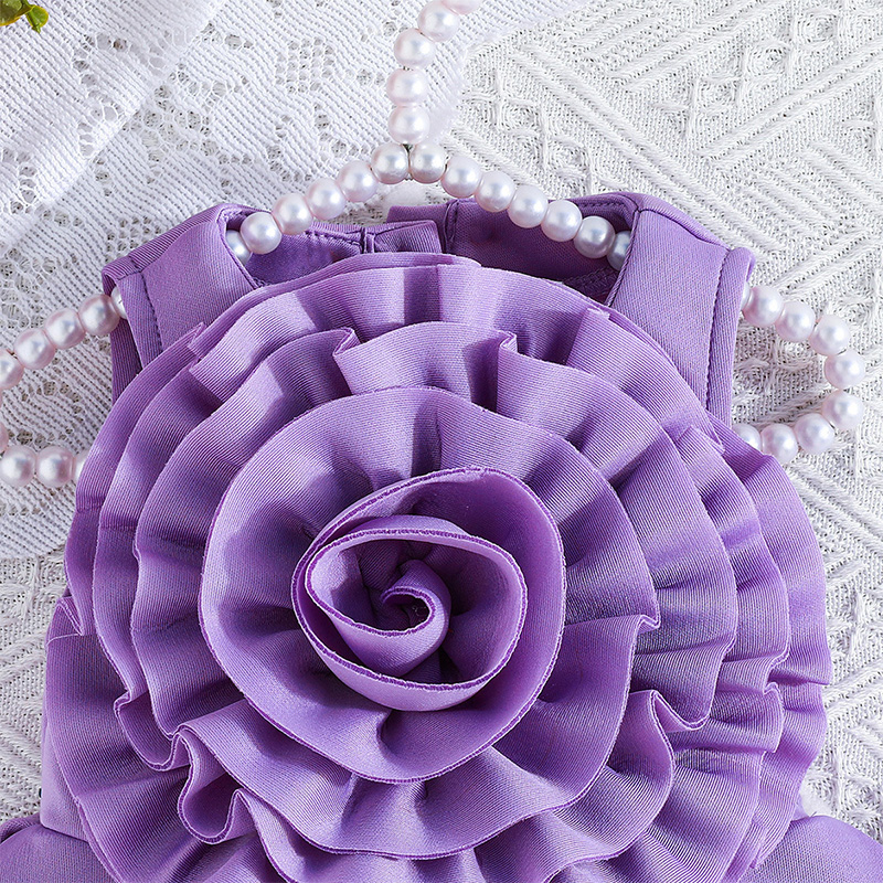 Scuba Knit Rosette Sleeveless Regular Dresses - image 28