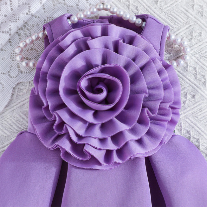 Scuba Knit Rosette Sleeveless Regular Dresses - image 27