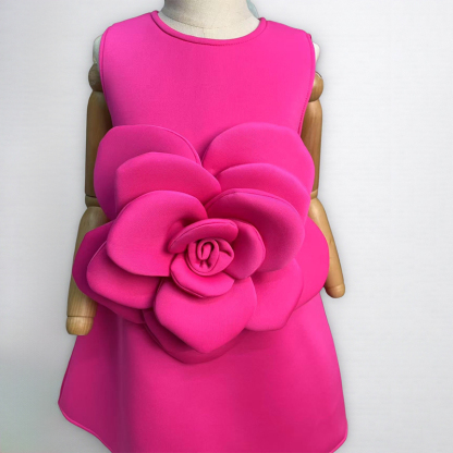 Scuba Knit Rosette Sleeveless Regular Dresses - image 33