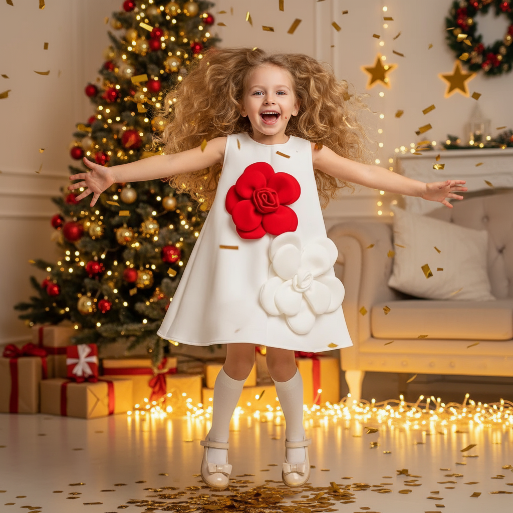 Scuba Knit Rosette Sleeveless Midi Dresses - image 2