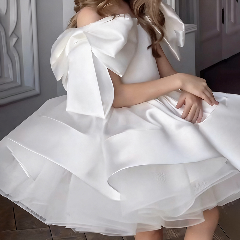 Satin Bow Sleeveless Regular Dresses - image 18