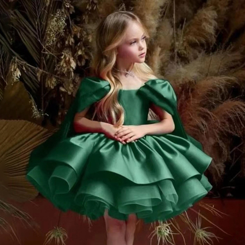 Satin Bow Sleeveless Regular Dresses - Green - 150cm - image 20