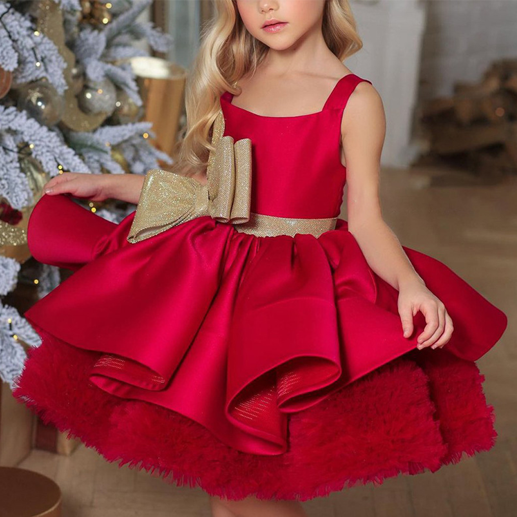 Satin Bow Sleeveless Midi Dresses - image 5