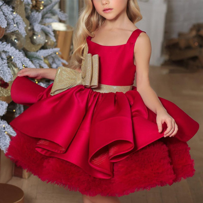Satin Bow Sleeveless Midi Dresses - image 5