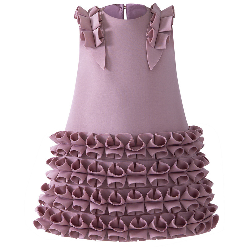[Archive Sale] Scuba Knit Folds Sleeveless Midi Dresses - Pale Pinkish-grey - 4-5Y【110cm】 - image 3