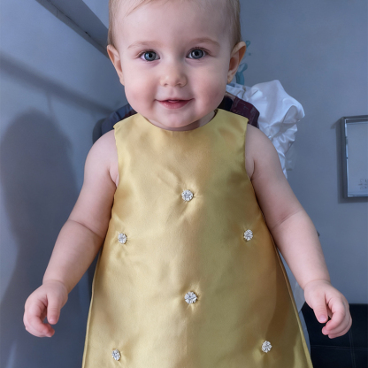Satin Imitation Pearls Sleeveless Regular Dresses - image 21