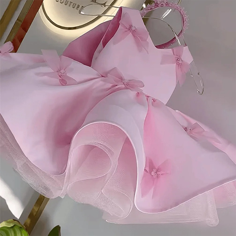 Satin Bow Folds Sleeveless Regular Dresses - image 18