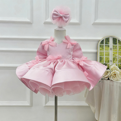 Satin Bow Folds Sleeveless Regular Dresses - image 4