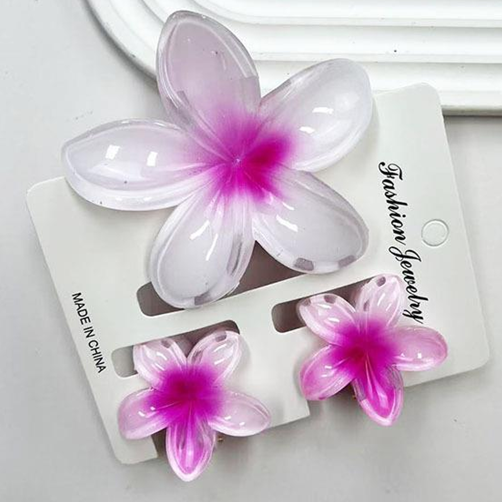 Lace With Bow Barrette - White Base Pink Core - 1-16Y - image 11