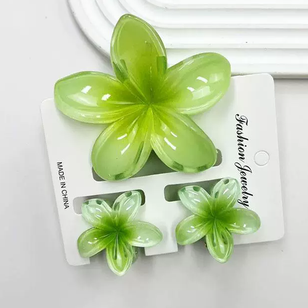 Lace With Bow Barrette - Gradient Green - 1-16Y - image 16