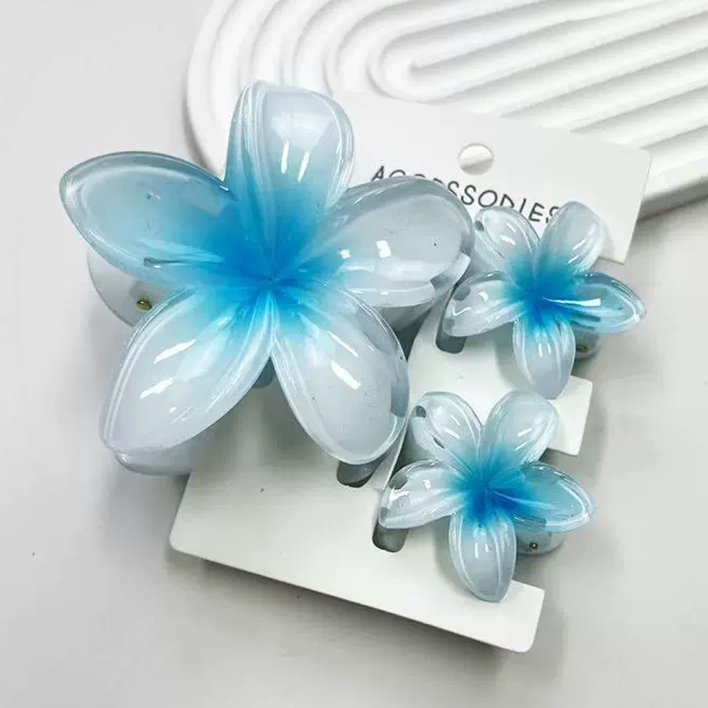 Lace With Bow Barrette - White Base Blue Core - 1-16Y - image 18