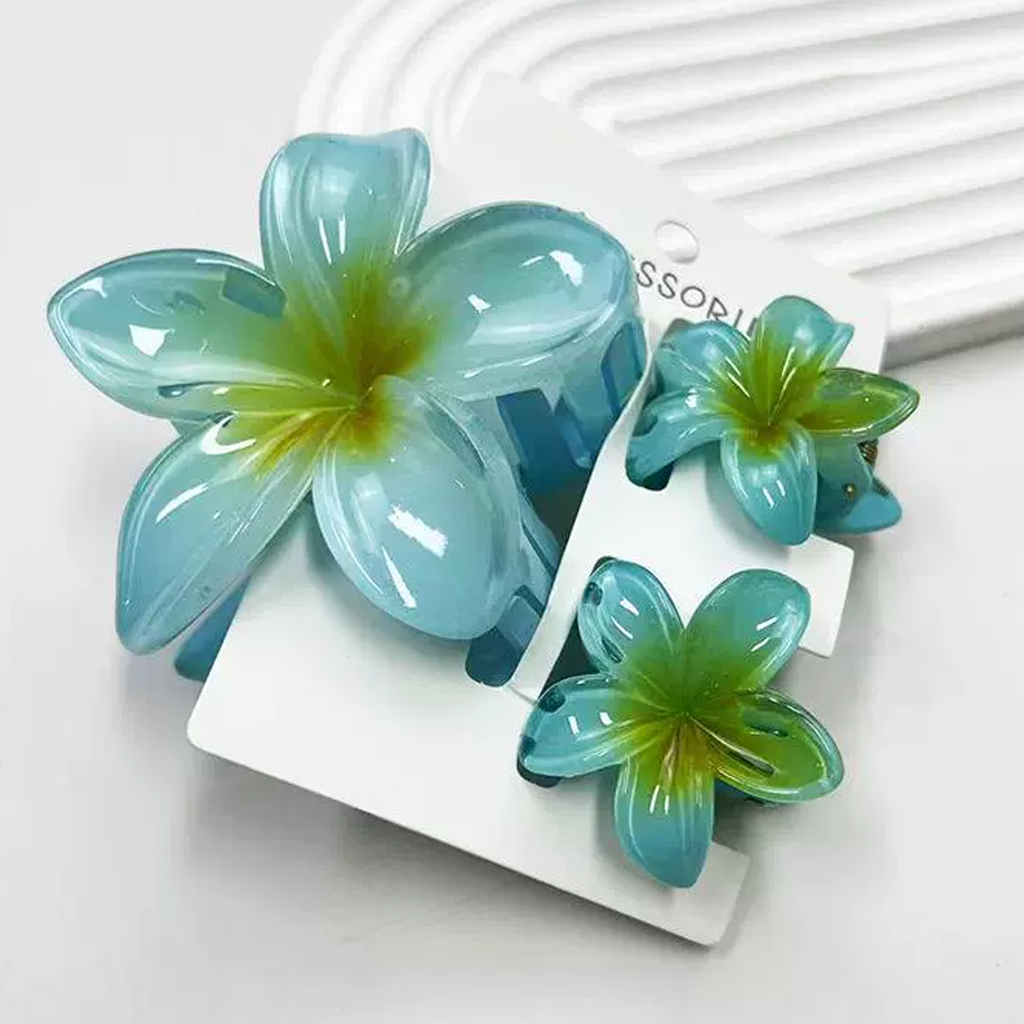 Lace With Bow Barrette - Gradient Blue - 1-16Y - image 19