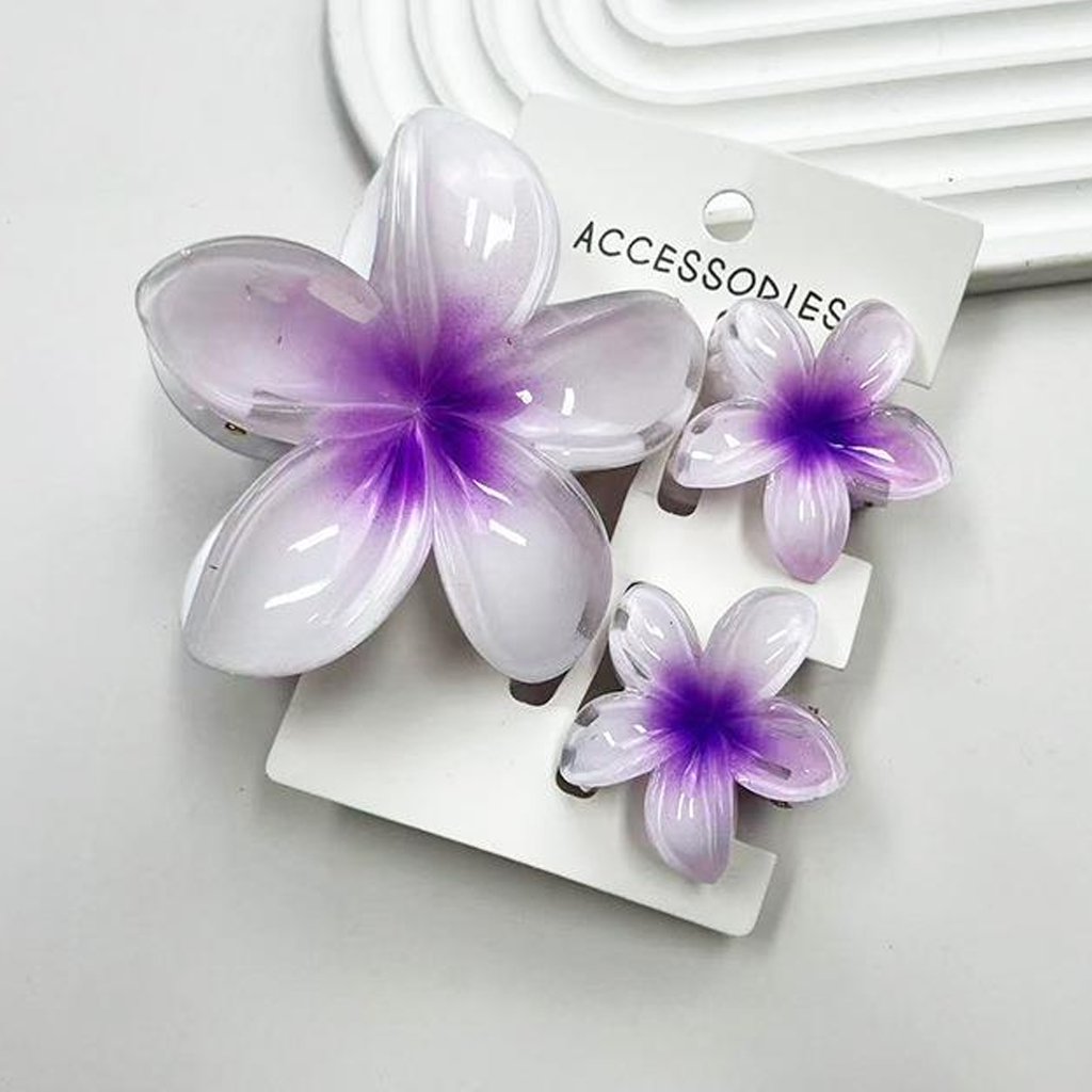 Lace With Bow Barrette - Gradient Purple - 1-16Y - image 21