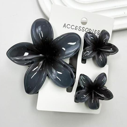 Lace With Bow Barrette - Gradient Black - 1-16Y - image 25
