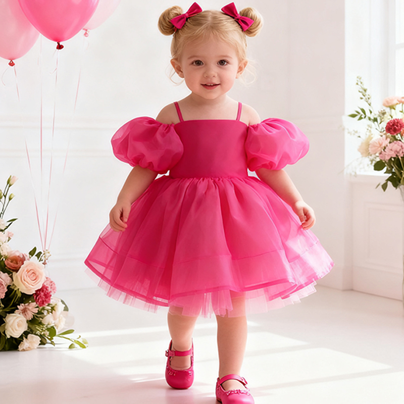 Organza Bow Sleeveless Regular Dresses - image 3