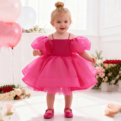 Organza Bow Sleeveless Regular Dresses - image 5