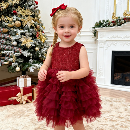 Tweed Folds Bow Long Sleeve Regular Dresses&two-piece Set - image 5