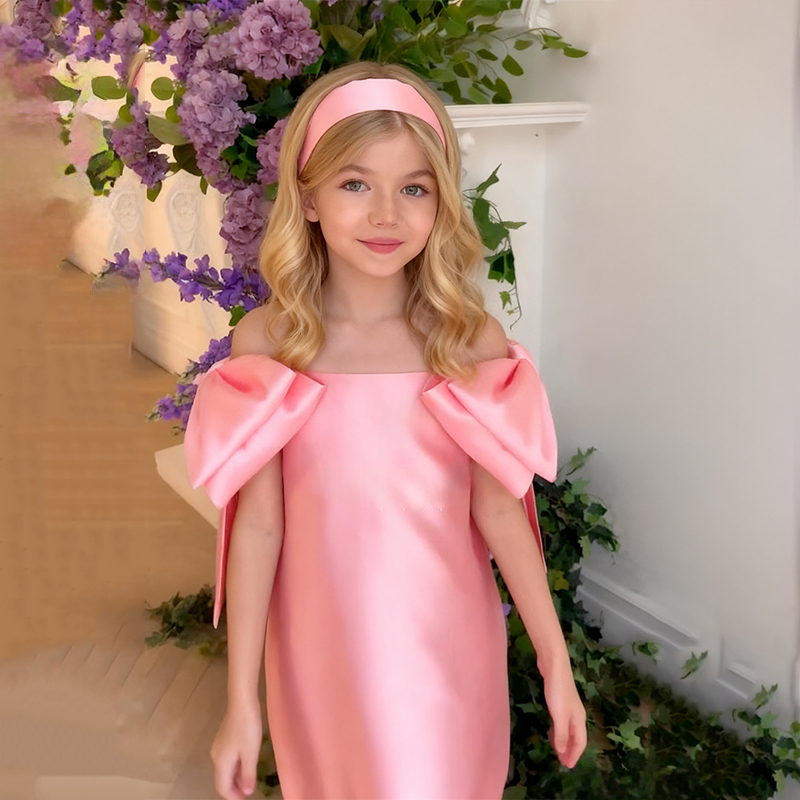 Satin Bow Sleeveless Regular Dresses - image 4