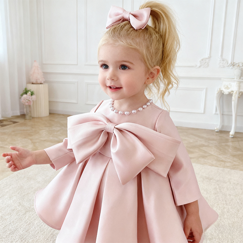 Satin Bow Sleeveless Regular Dresses - image 4