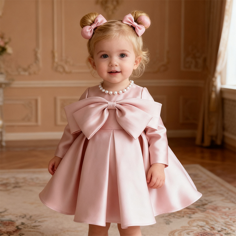 Satin Bow Sleeveless Regular Dresses - image 7