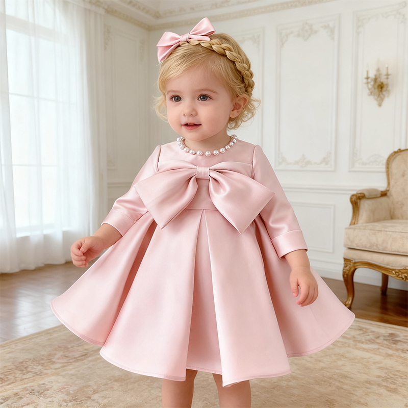 Satin Bow Sleeveless Regular Dresses - image 5