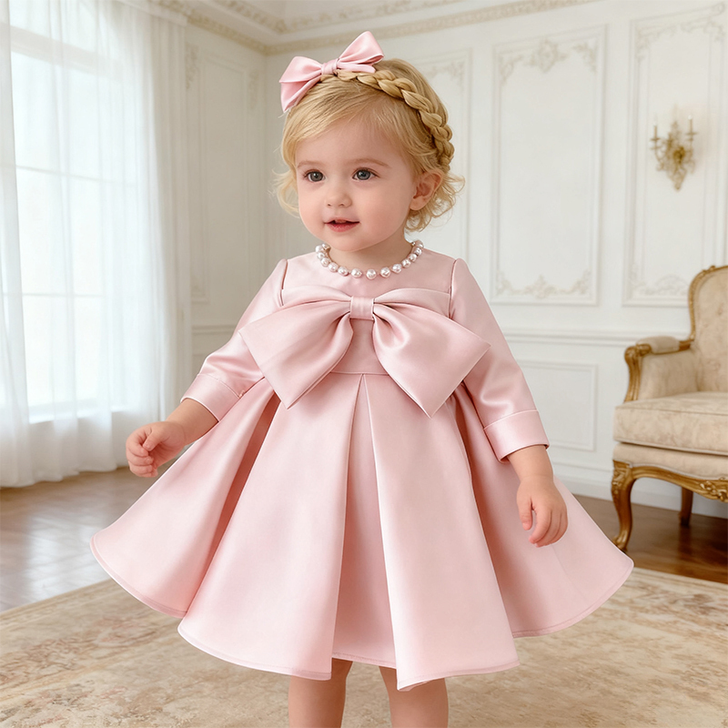 Satin Bow Sleeveless Regular Dresses - image 5