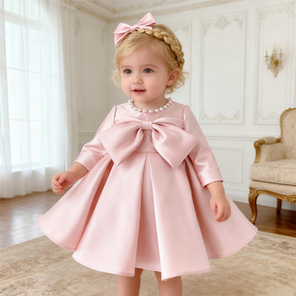 Satin Bow Sleeveless Regular Dresses - image 5