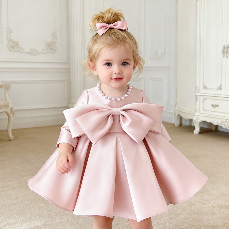 Satin Bow Sleeveless Regular Dresses - image 3