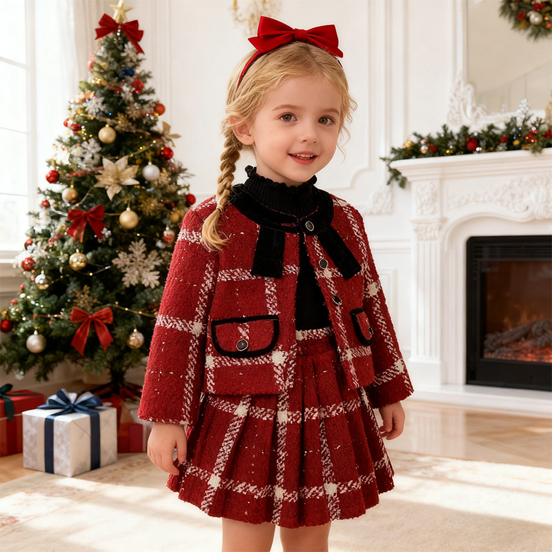 Tweed Buckle Long Sleeve Regular Two-piece Set - image 5