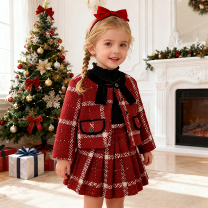 Tweed Buckle Long Sleeve Regular Two-piece Set - image 5