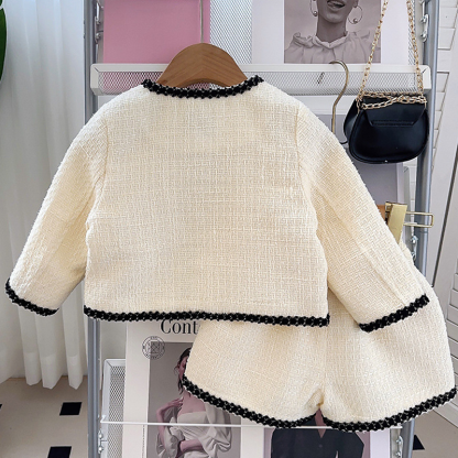 Tweed Panel Long Sleeve Crop Two-piece Set - image 11