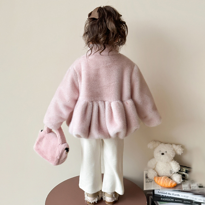 Faux Fur Fuzzy Ball Long Sleeve Regular Outerwears - image 15