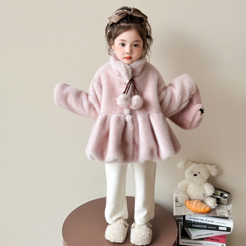 Faux Fur Fuzzy Ball Long Sleeve Regular Outerwears - image 14