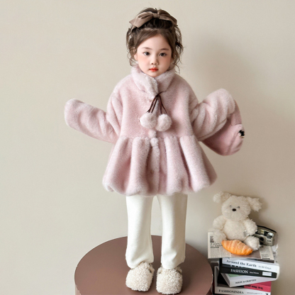 Faux Fur Fuzzy Ball Long Sleeve Regular Outerwears - image 14