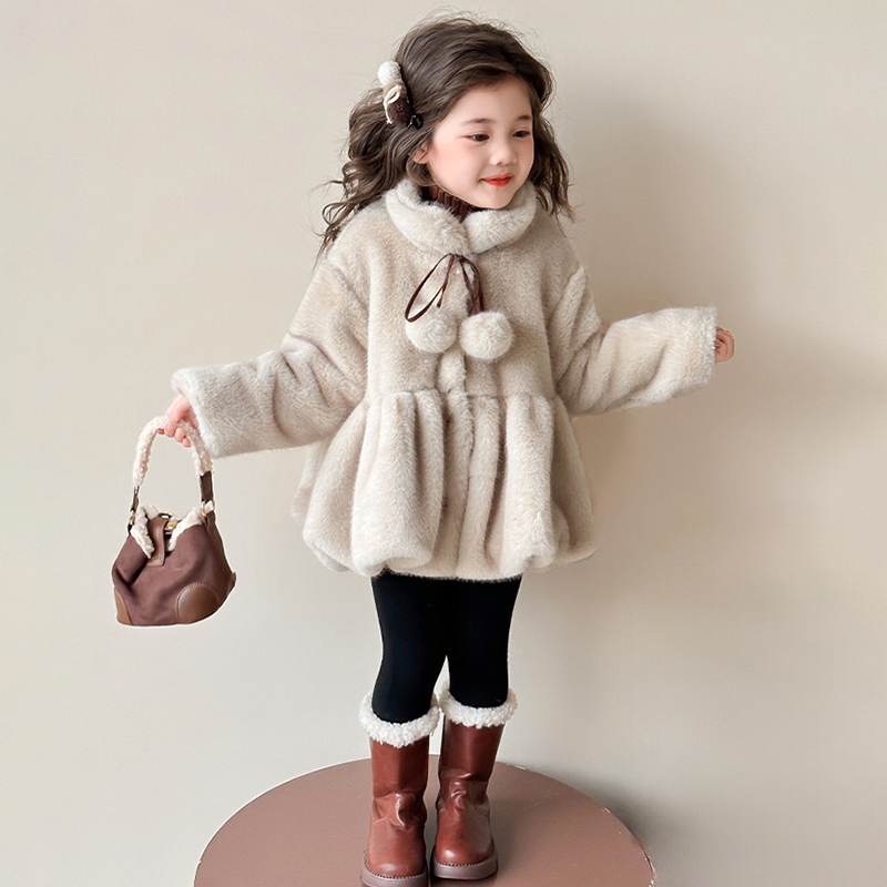 Faux Fur Fuzzy Ball Long Sleeve Regular Outerwears - image 25