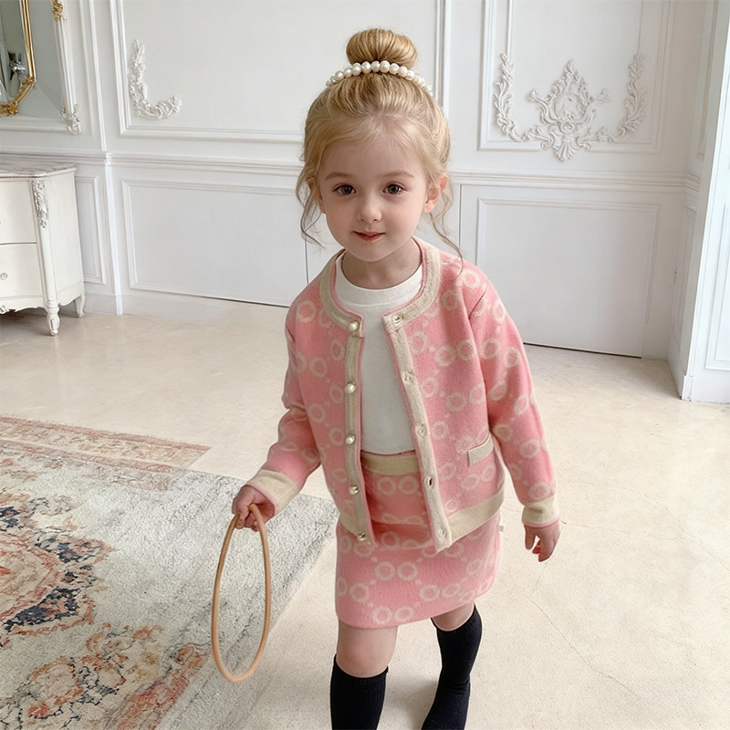 [Archive Sale] Yarn/wool Yarn Buckle Long Sleeve Regular Two-piece Set - image 3
