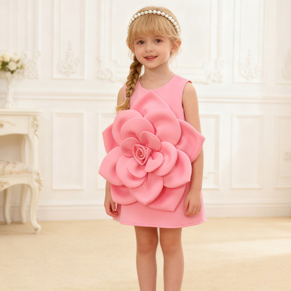 Scuba Knit Rosette Sleeveless Regular Dresses - image 7