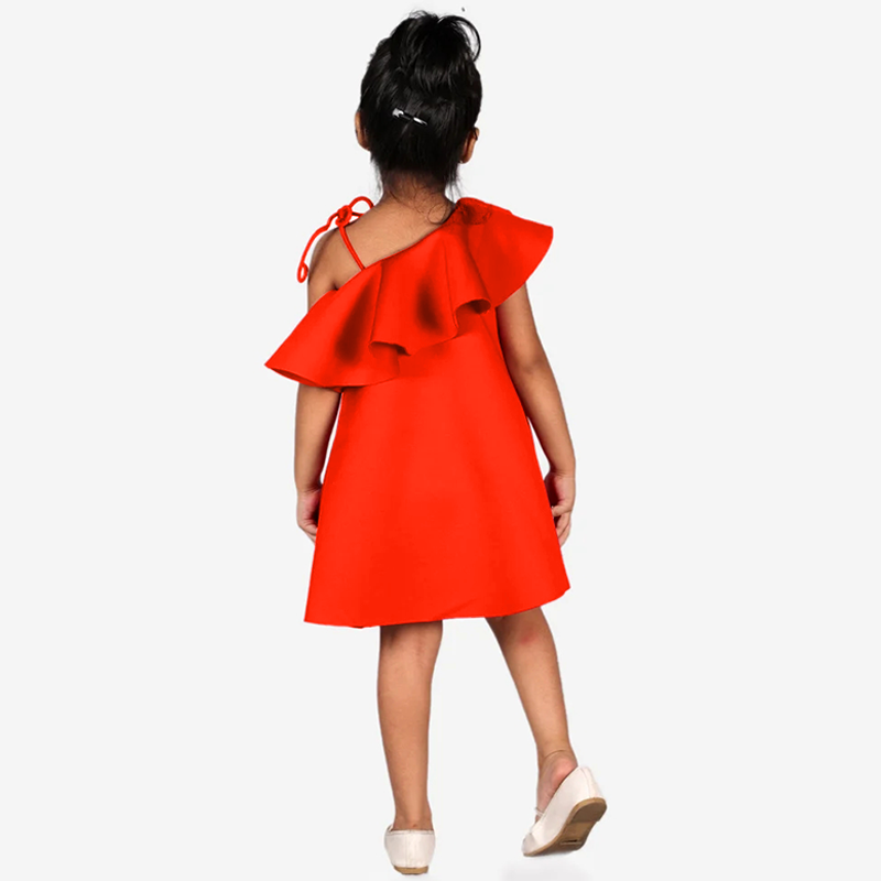 Scuba Knit Flouncing Sleeveless Regular Dresses - image 16