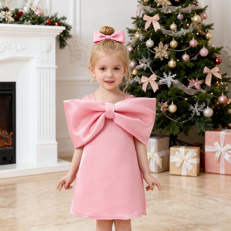 Satin Bow Sleeveless Regular Dresses - image 9
