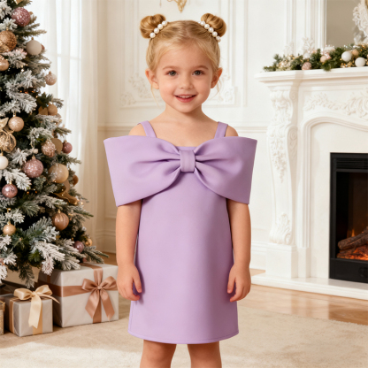 Satin Bow Sleeveless Regular Dresses - image 20
