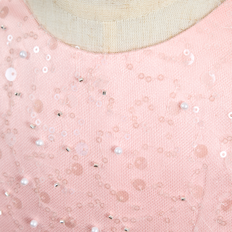 Satin Sequins Folds Long Sleeve Mid-long Dresses - image 13