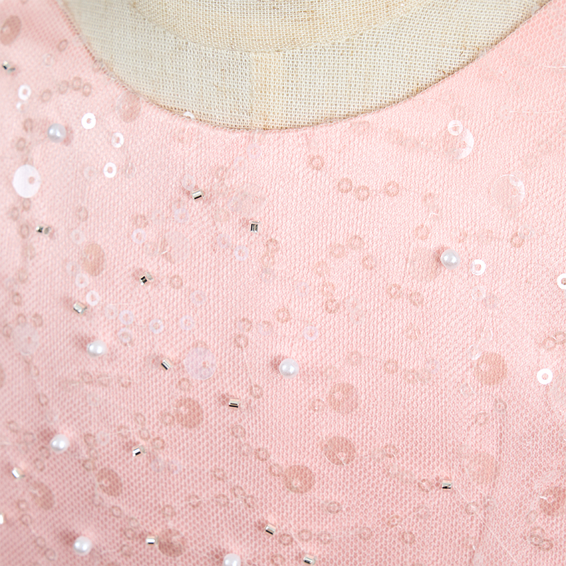 Satin Sequins Folds Long Sleeve Mid-long Dresses - image 13