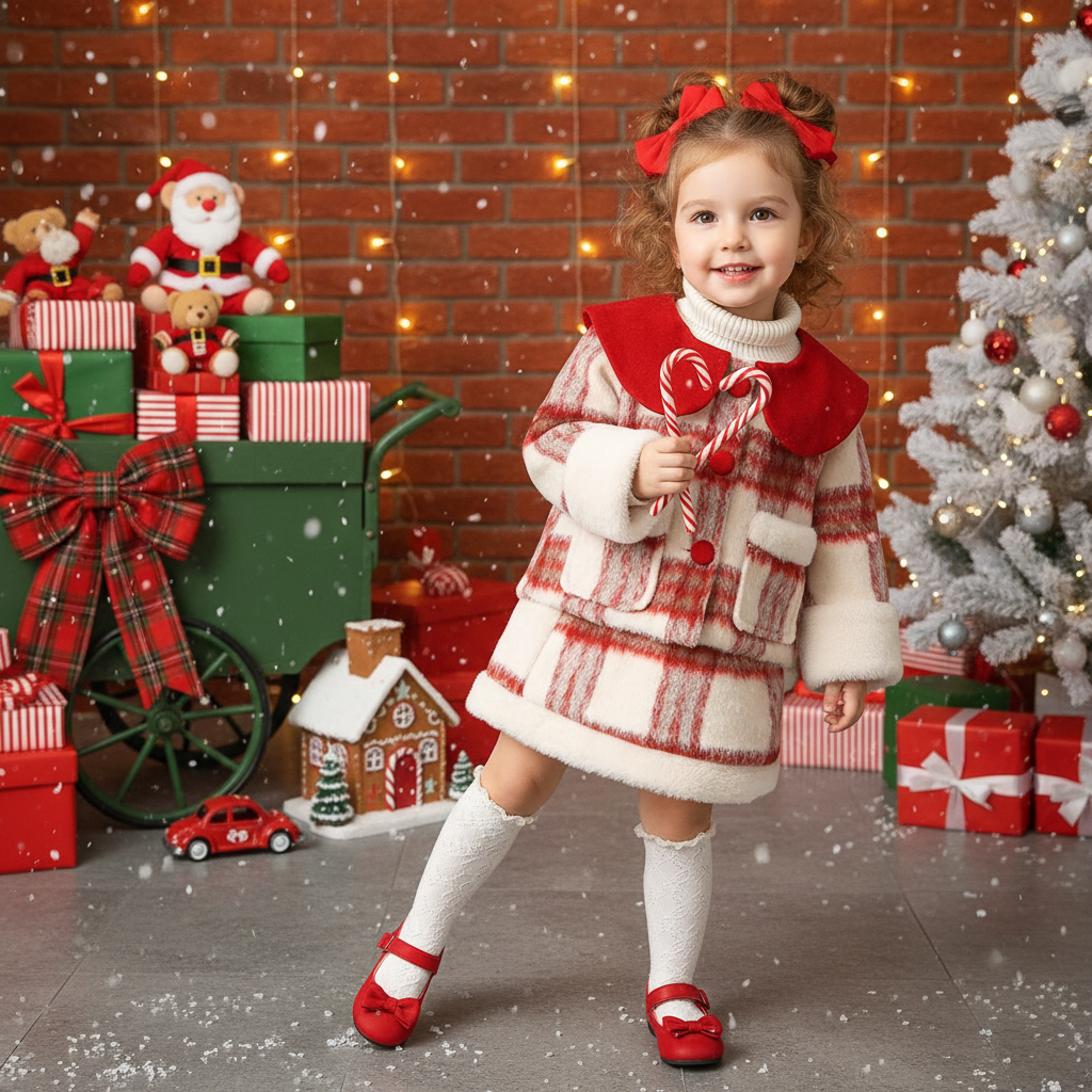 Woolen Fur Long Sleeve Short Two-piece Set - image 5