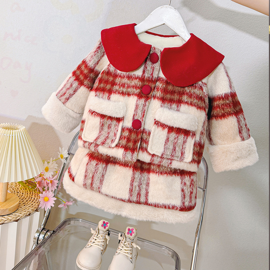 Woolen Fur Long Sleeve Short Two-piece Set - image 8